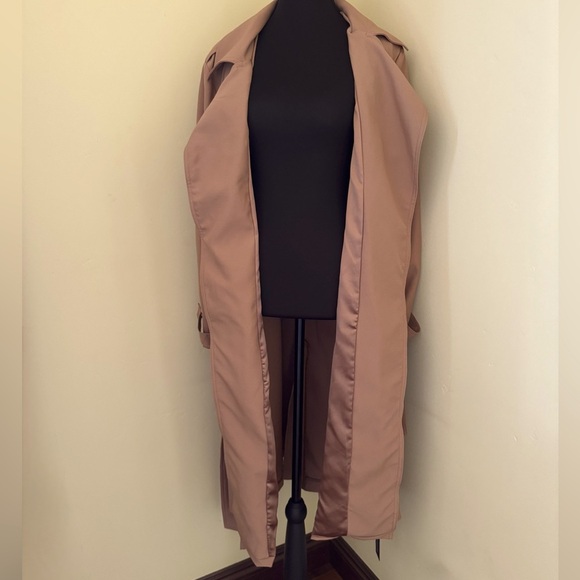 Blank NYC Belted Lightweight Wrap Trench Coat Jacket, Caramel Brown, Size XS,NWT - Picture 7 of 15